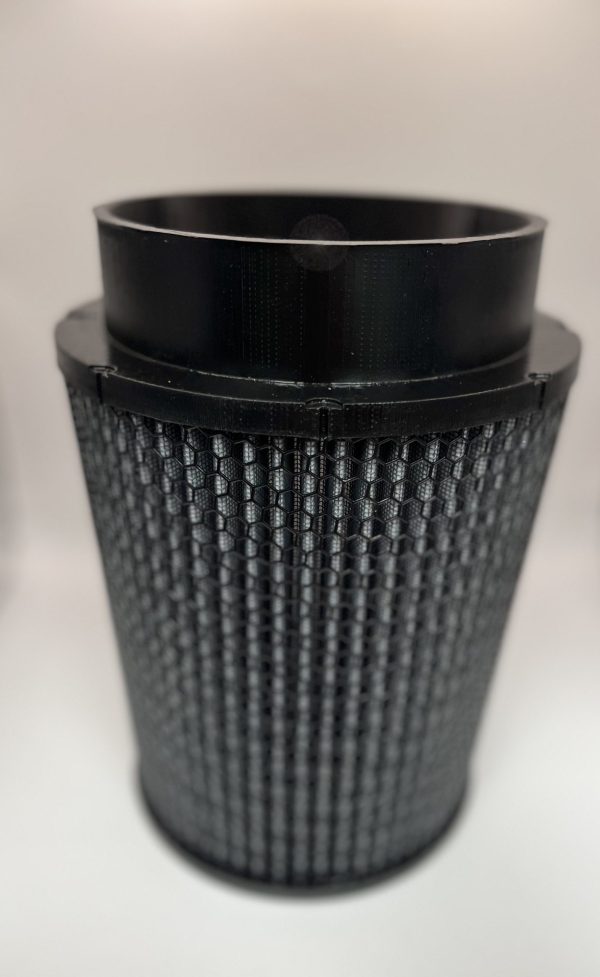 Black Hex Conical Filter 5.5" Inlet x 7.19" Dia. x 6.5" H. - Image 3