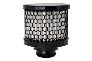 Engine Breather - Push-In - 1.25" - Black End Cap