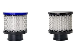 Engine Breather - Clamp-On - 1.25" - Blue End Cap