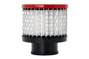 Engine Breather - Clamp-On - 1.25" - Red End Cap