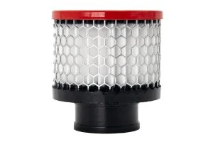 Engine Breather - Clamp-On - 1.38" - Red End Cap