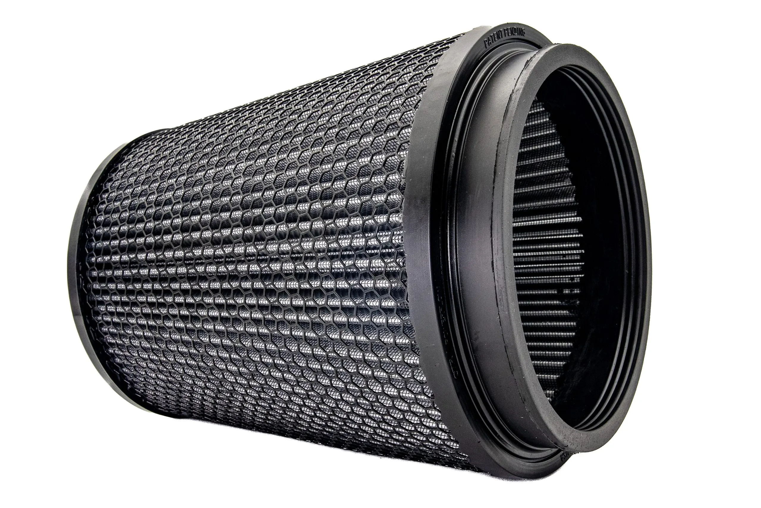 Black Hex Conical Filter 5" Inlet x 7.75" Dia. x 9" H. - Image 2