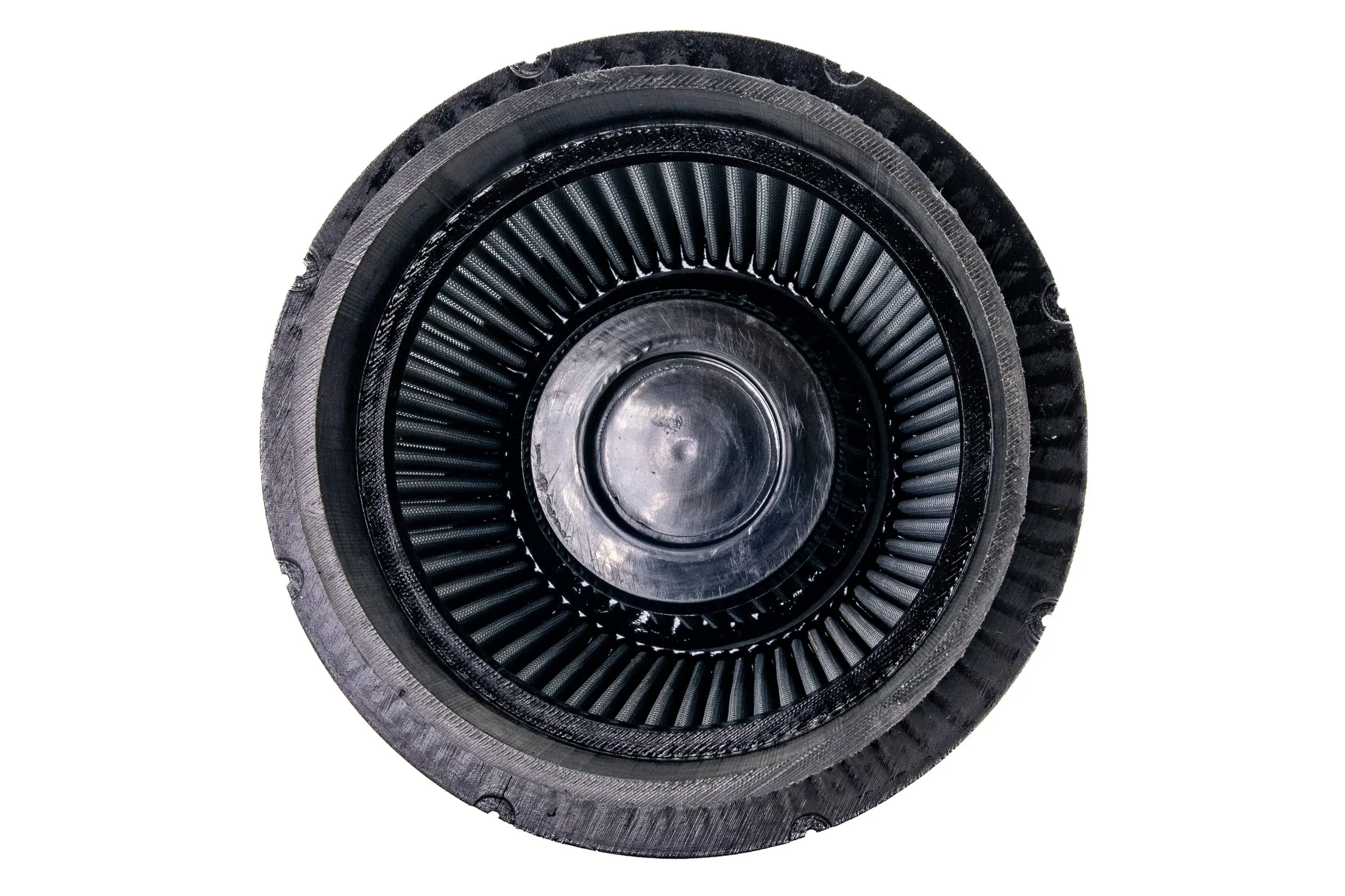 Black Hex Conical Filter 5.5" Inlet x 7.19" Dia. x 6.5" H. - Image 6