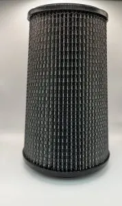 Black Hex Conical Filter 4.5" Inlet x 8" Dia. x 11" H.