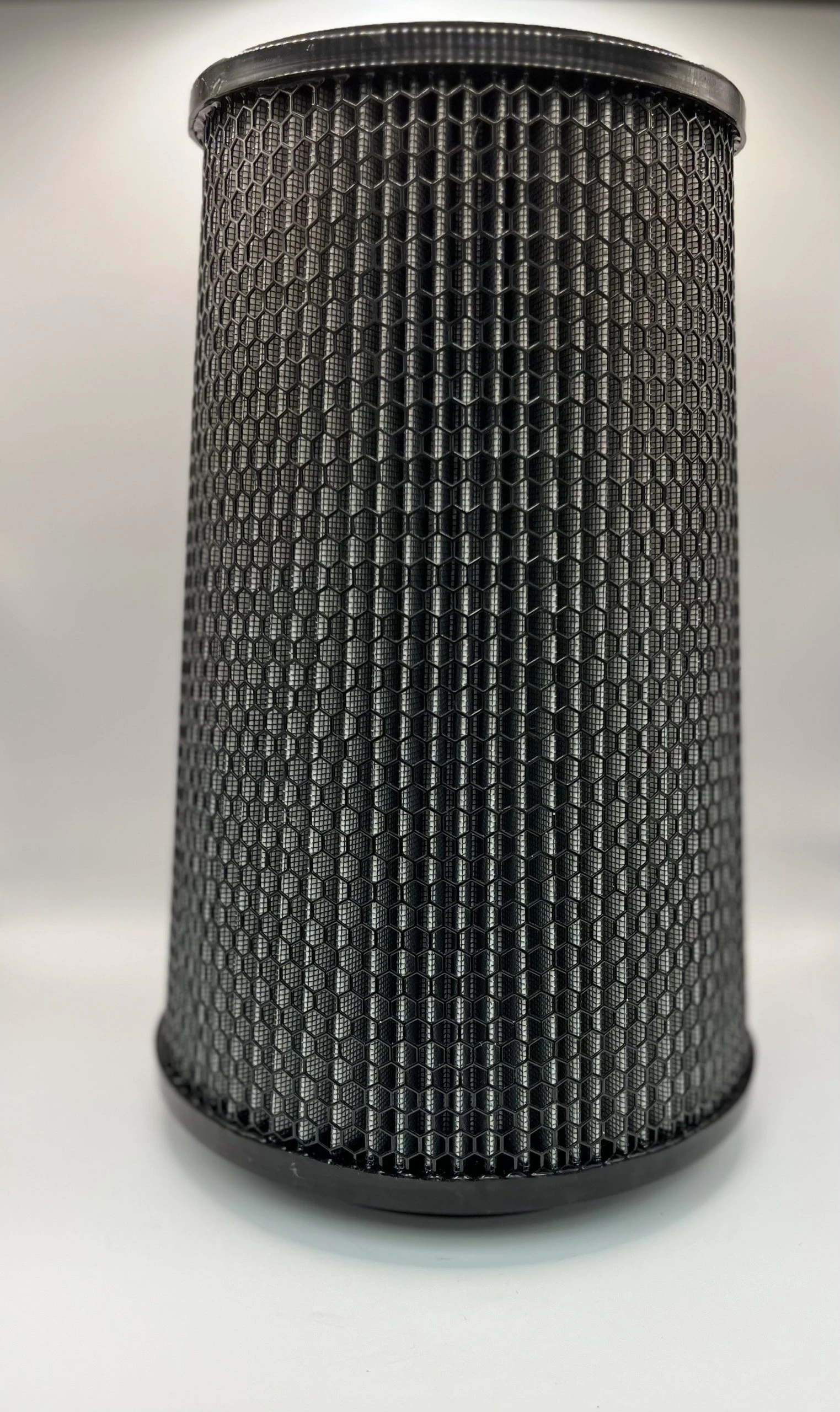 Black Hex Conical Filter 4" Inlet x 7.25" Dia. x 11.75" H.
