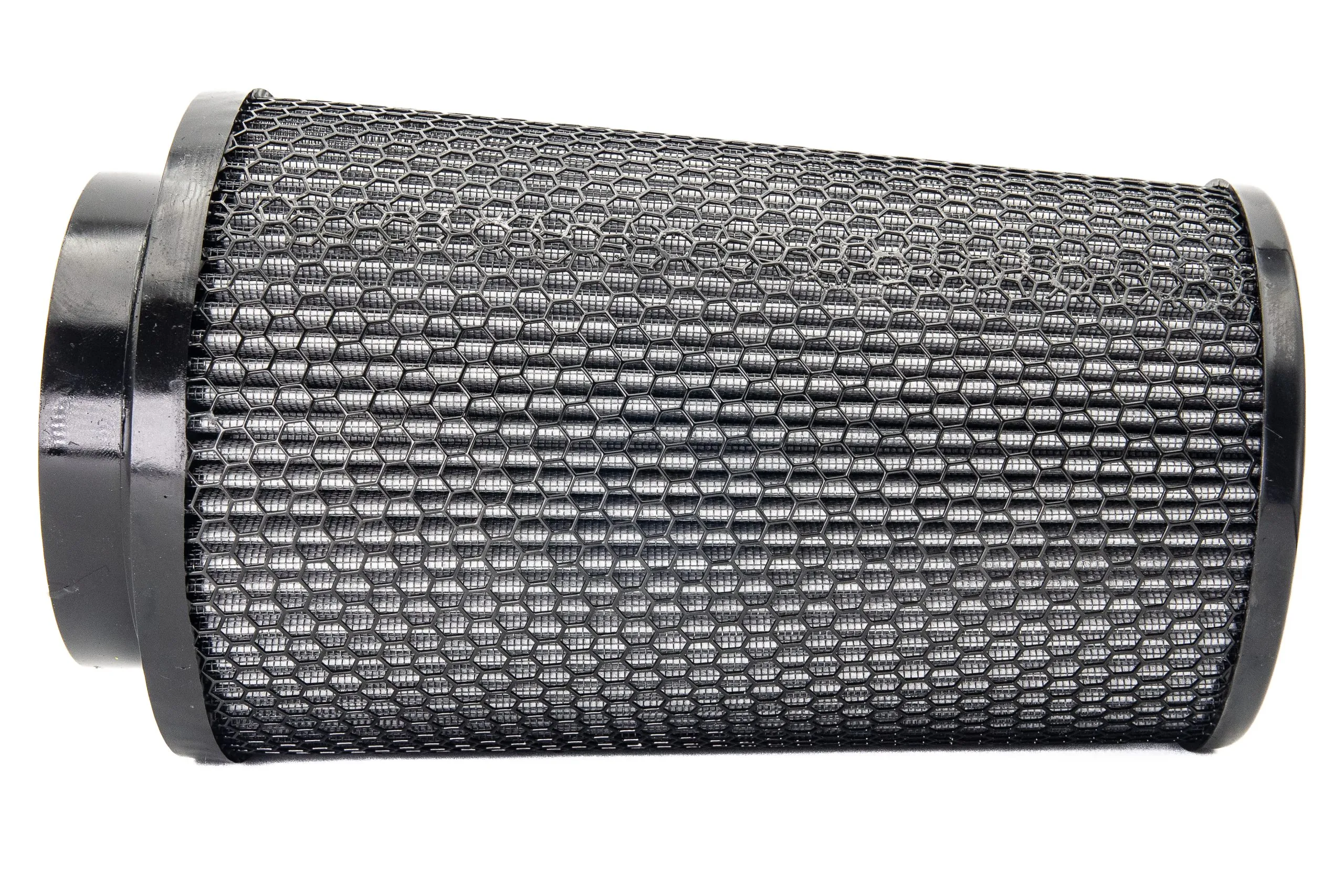 Black Hex Conical Filter 3.5" Inlet x 6" Dia. x 12" H.