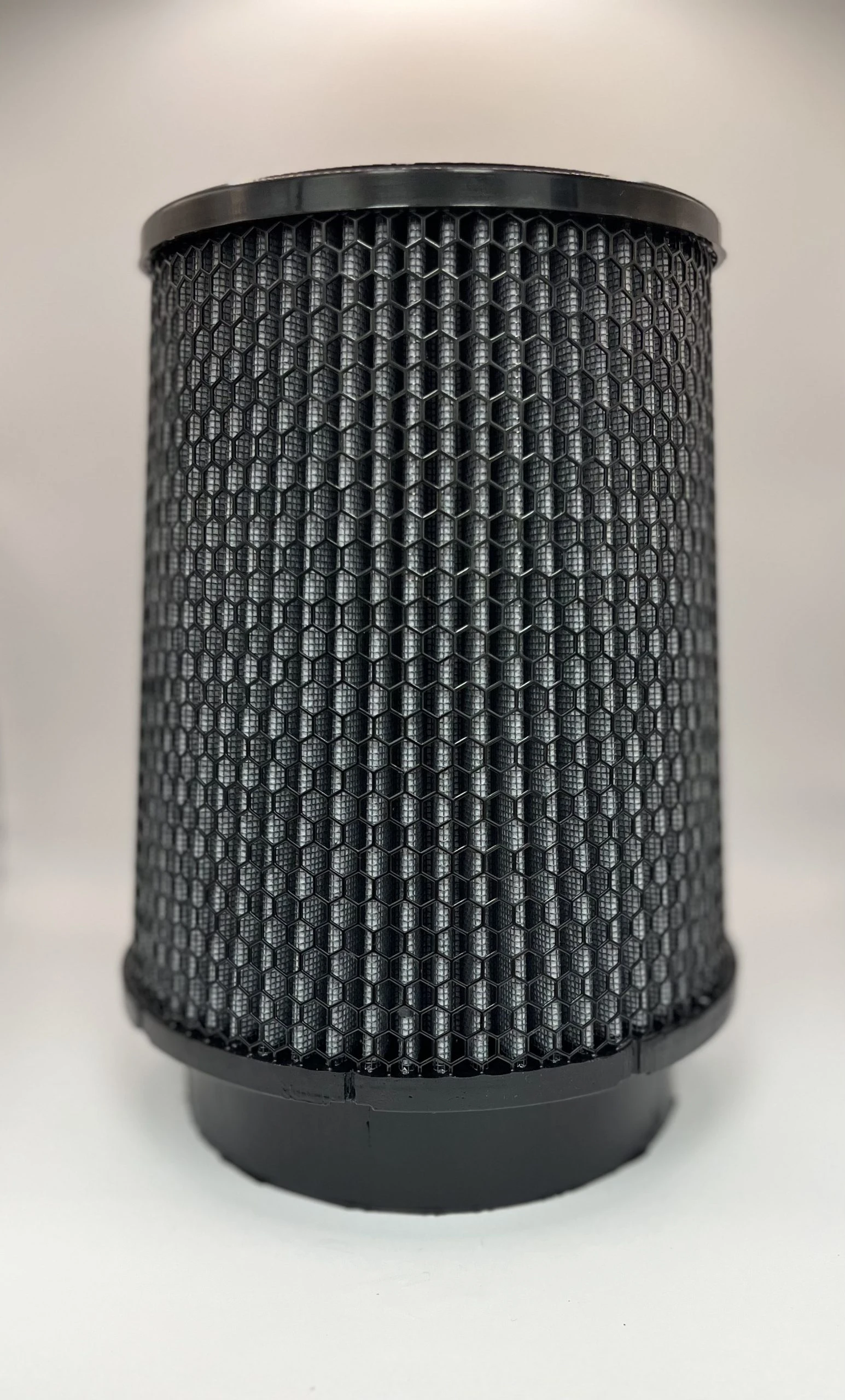 Black Hex Conical Filter 4" Inlet x 6" Dia. x 6.25" H. - Image 3
