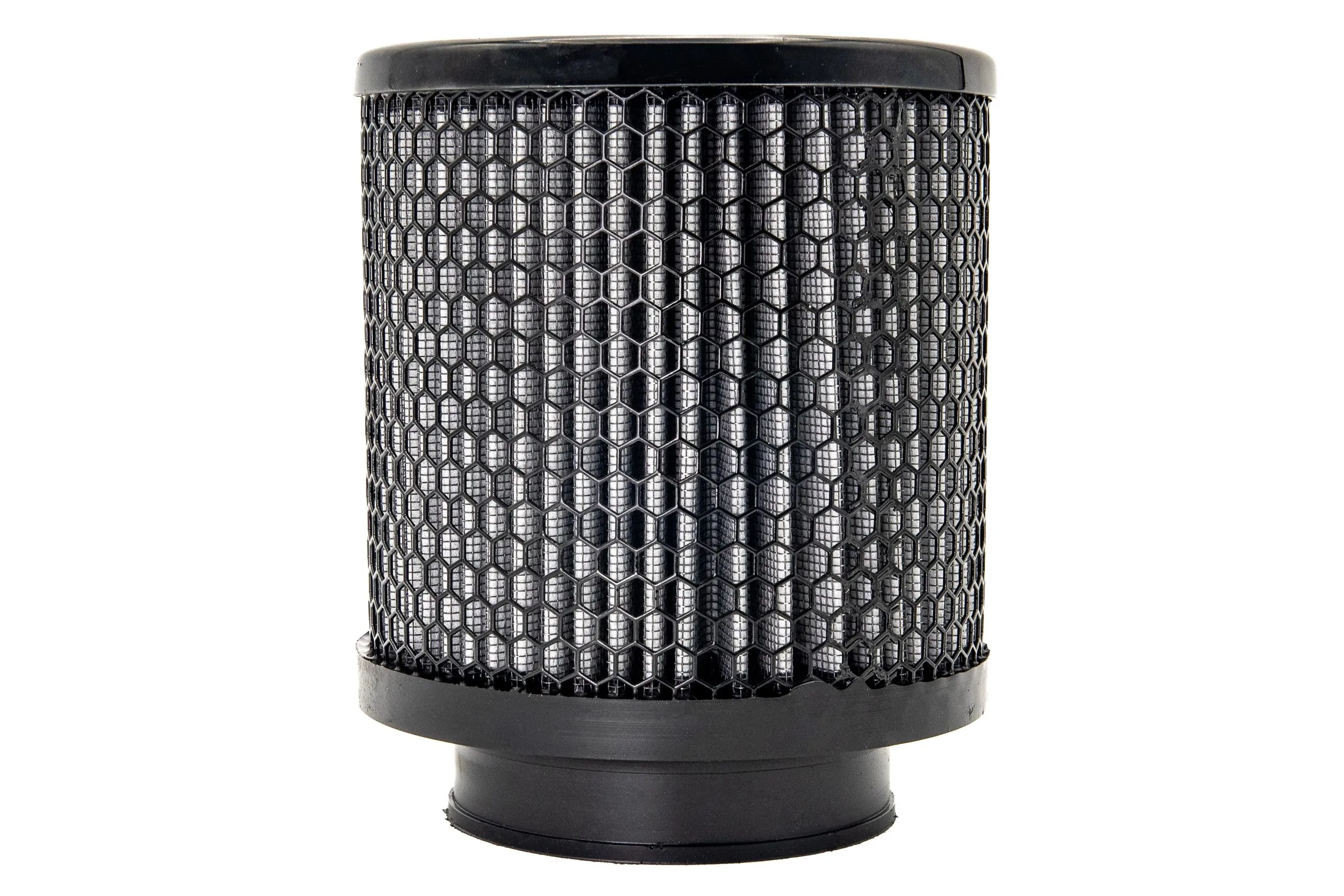 Black Hex Conical Filter 3" Inlet x 5" Dia. x 5.88" H.