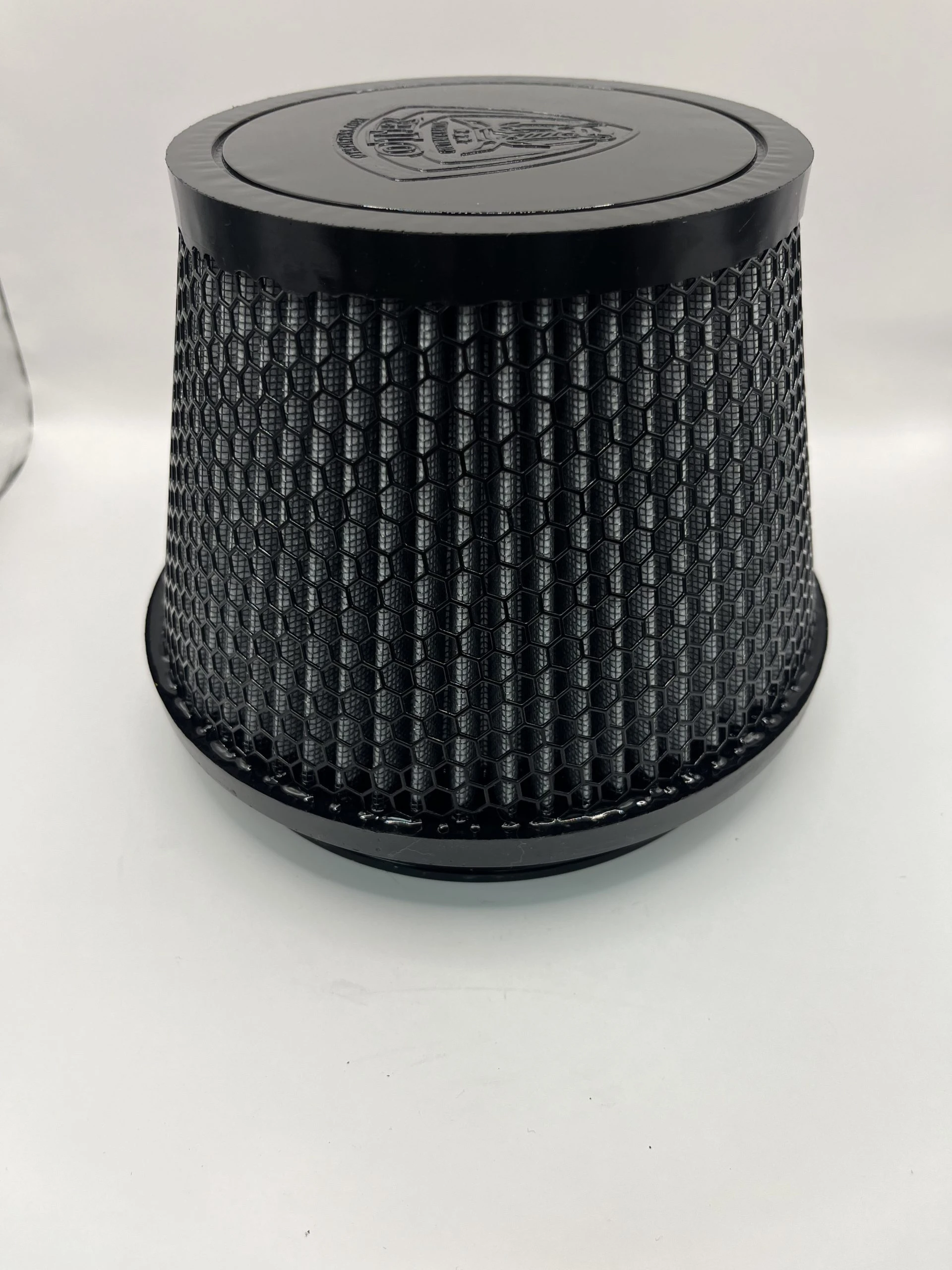 Black Hex Conical Filter 6" Inlet x 7.61" Dia. x 6.32" H. - Image 3